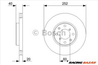 BOSCH 0 986 479 B98 - féktárcsa OPEL SUZUKI VAUXHALL