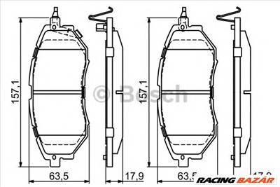 BOSCH 0 986 494 679 - fékbetét SUBARU