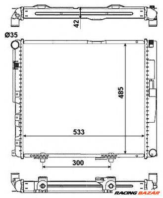 NRF 516572 - Vízhűtő (Hűtőradiátor) MERCEDES-BENZ