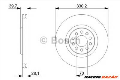 BOSCH 0 986 479 C82 - féktárcsa ALFA ROMEO JEEP