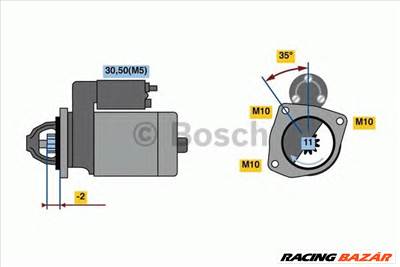 BOSCH 0 986 023 850 - önindító CITROËN DS FIAT LANCIA MITSUBISHI OPEL PEUGEOT VAUXHALL