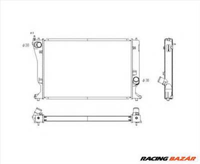 NRF 53768 - Vízhűtő (Hűtőradiátor) TOYOTA