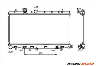 NRF 53698 - Vízhűtő (Hűtőradiátor) SUBARU