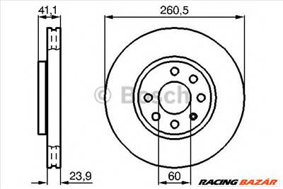 BOSCH 0 986 479 B46 - féktárcsa HOLDEN OPEL VAUXHALL