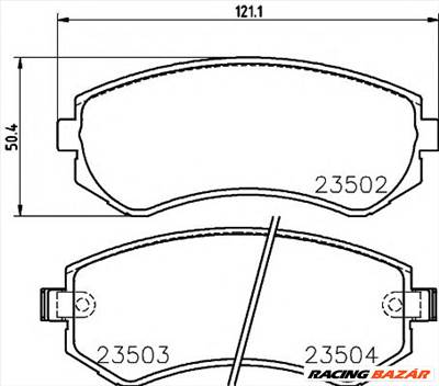 TEXTAR 2350201 - fékbetét NISSAN