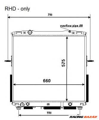 NRF 53368 - Vízhűtő (Hűtőradiátor) KIA