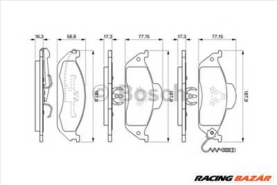 BOSCH 0 986 424 611 - fékbetét MERCEDES-BENZ