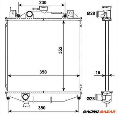 NRF 507644 - Vízhűtő (Hűtőradiátor) SUBARU SUZUKI