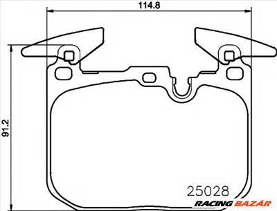 TEXTAR 2502805 - fékbetét BMW