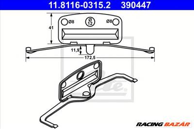 ATE 11.8116-0315.2 - Rugó, féknyereg BMW