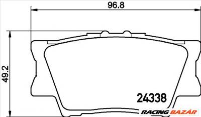 TEXTAR 2433801 - fékbetét DAIHATSU LANDWIND (JMC) LEXUS PONTIAC TOYOTA TOYOTA (FAW) TOYOTA (GAC)