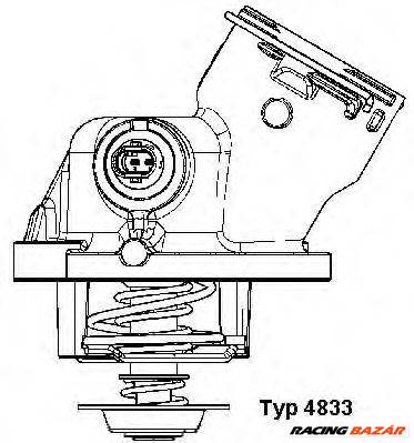 WAHLER 4833.100D - termosztát, hűtőfolyadék MERCEDES-BENZ