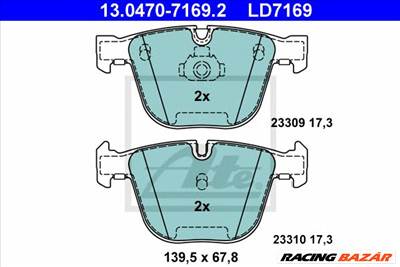 ATE 13.0470-7169.2 - fékbetét BMW