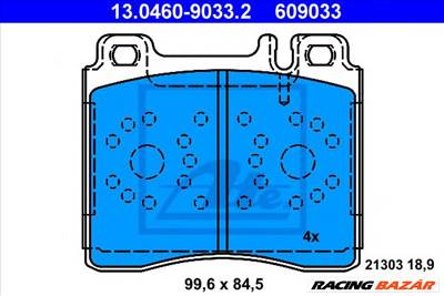 ATE 13.0460-9033.2 - fékbetét MERCEDES-BENZ