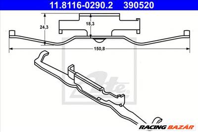 ATE 11.8116-0290.2 - Rugó, féknyereg BMW