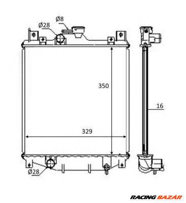 NRF 59083 - Vízhűtő (Hűtőradiátor) SUBARU SUZUKI
