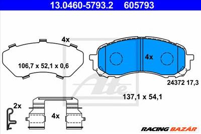 ATE 13.0460-5793.2 - fékbetét SUBARU