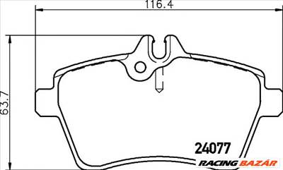 TEXTAR 2407702 - fékbetét MERCEDES-BENZ