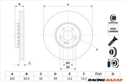 BOSCH 0 986 479 H41 - féktárcsa MERCEDES-BENZ