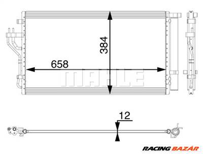 MAHLE AC 56 000P - klíma kondenzátor HYUNDAI KIA