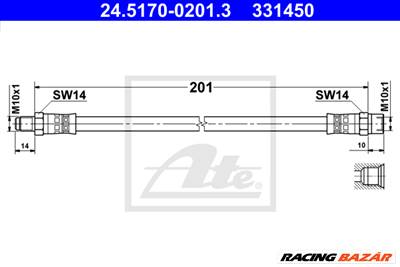 ATE 24.5170-0201.3 - fékcső BMW STEYR