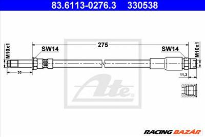 ATE 83.6113-0276.3 - fékcső BMW