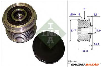 INA 535 0203 10 - generátor szabadonfutó BMW BUICK BUICK (SGM) CHEVROLET CHEVROLET (SGM) OPEL SAAB V