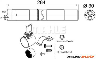 MAHLE AD 251 000S - klíma szárítószűrő AUDI