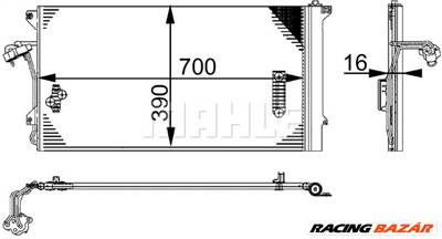 MAHLE AC 659 000S - klíma kondenzátor AUDI PORSCHE VW