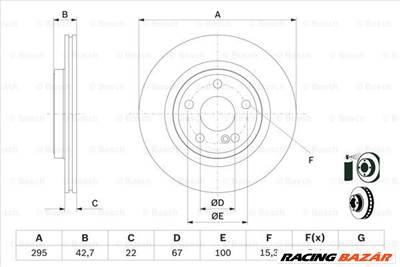 BOSCH 0 986 479 F75 - féktárcsa MERCEDES-BENZ