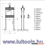 Hidraulikus-pneumatikus prés 20T manométerrel