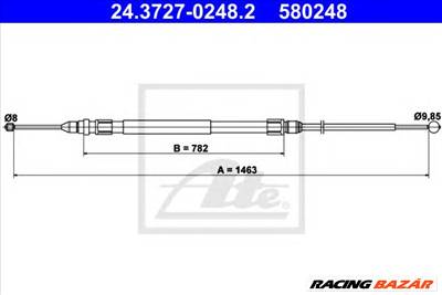 ATE 24.3727-0248.2 - Kézifék bowden BMW