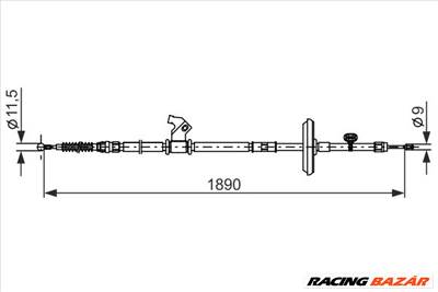 BOSCH 1 987 482 885 - Kézifék bowden OPEL VAUXHALL