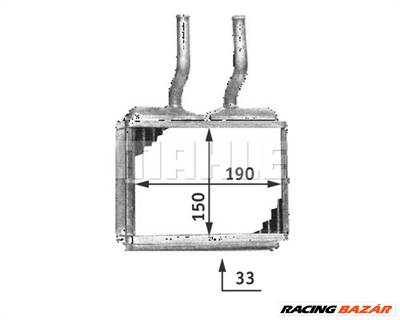 MAHLE AH 139 000S - Hőcserélő, belső tér fűtés CHEVROLET OPEL VAUXHALL