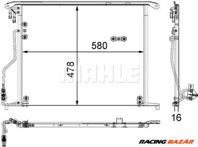 MAHLE AC 334 000S - klíma kondenzátor MERCEDES-BENZ