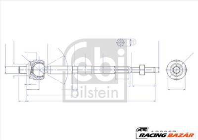 FEBI BILSTEIN 180057 - kormányösszekötő axiális csukló FIAT