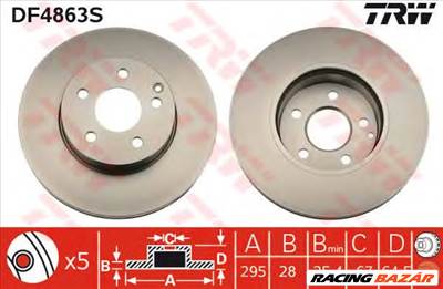 TRW DF4863S - féktárcsa MERCEDES-BENZ MERCEDES-BENZ (BBDC)