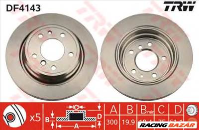 TRW DF4143 - féktárcsa BMW