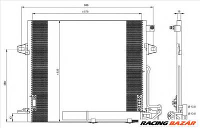 NRF 35927 - klíma kondenzátor MERCEDES-BENZ