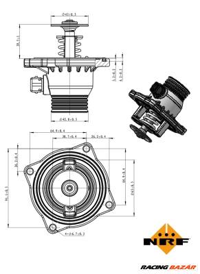 NRF 725005 - termosztát, hűtőfolyadék BMW