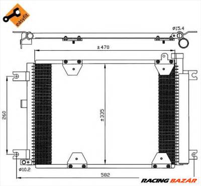 NRF 35580 - klíma kondenzátor SUZUKI