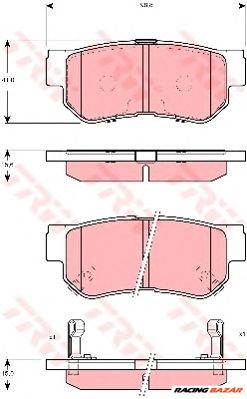 TRW GDB3298 - fékbetét HONDA HYUNDAI HYUNDAI (HUATAI) JAC KIA