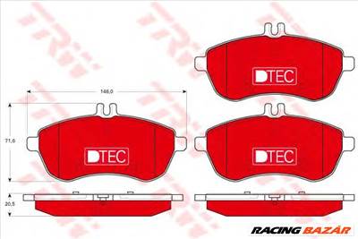 TRW GDB1736DTE - fékbetét MERCEDES-BENZ MERCEDES-BENZ (BBDC)