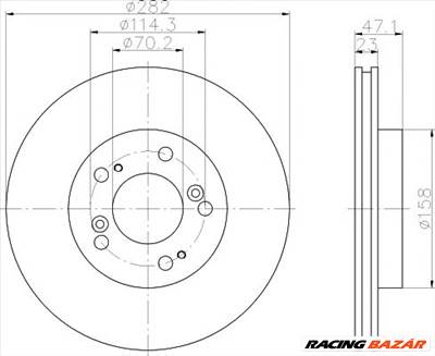 TEXTAR 92101000 - féktárcsa ACURA HONDA