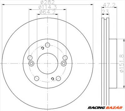 TEXTAR 92144403 - féktárcsa ACURA BYD HONDA HONDA (DONGFENG)