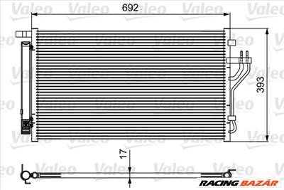 VALEO 814485 - klíma kondenzátor HYUNDAI KIA