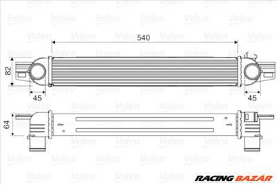 VALEO 818545 - töltőlevegő-hűtő CITROËN FIAT PEUGEOT