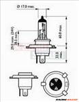 Suzuki fényszóró izzó halogén H4 60/55