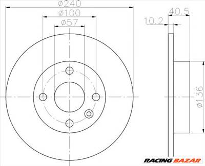 TEXTAR 92111003 - féktárcsa HOLDEN OPEL VAUXHALL