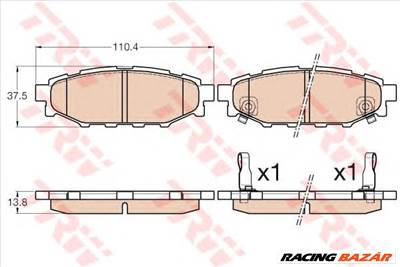 TRW GDB3568 - fékbetét SUBARU TOYOTA